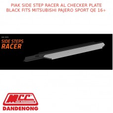 PIAK SIDE STEP RACER AL CHECKER PLATE BLACK FITS MITSUBISHI PAJERO SPORT QE 16+